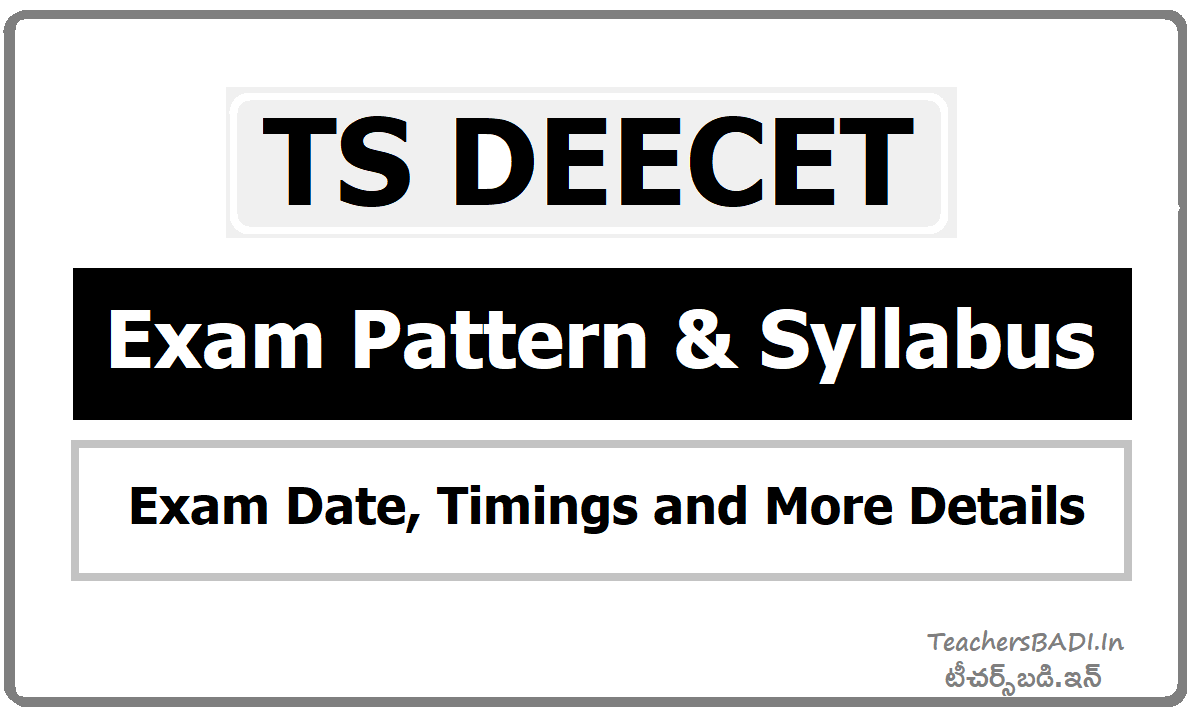 TG DEECET Exam Pattern 2025 Syllabus Exam Date And Timings