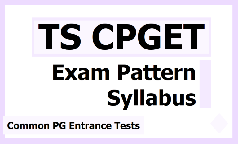 Graduate Pattern Test TG CPGET Exam Pattern 2026, Syllabus for Common Post Graduate Entrance ...