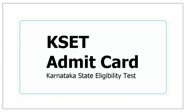 KSET Admit Card 2025 for Karnataka State Eligibility Test