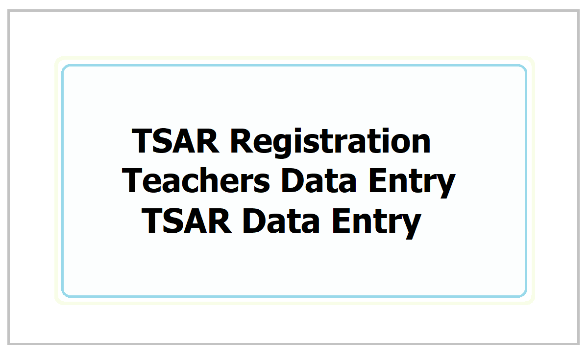 TSAR Registration