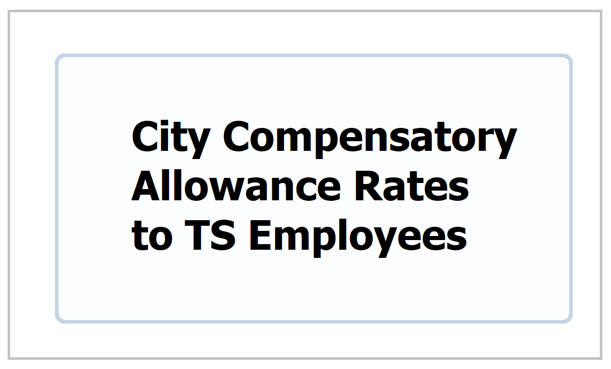 City Compensatory Allowance Rates to TS Employees