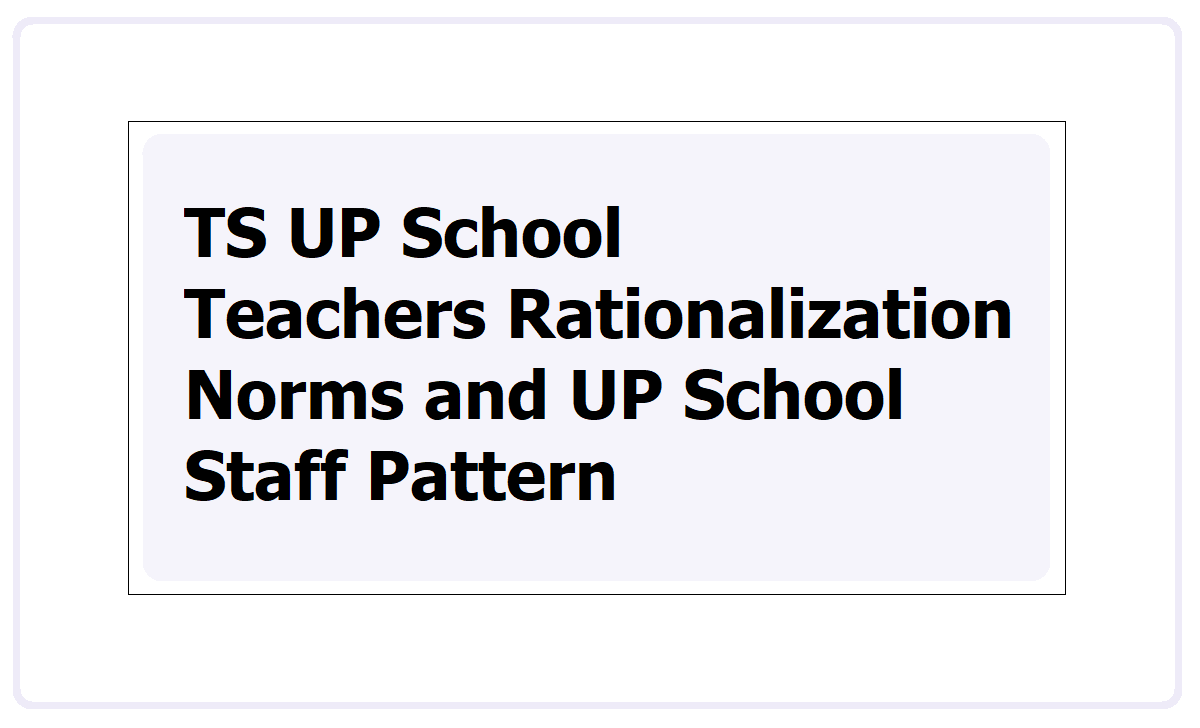 TS UP School Teachers Rationalization Norms