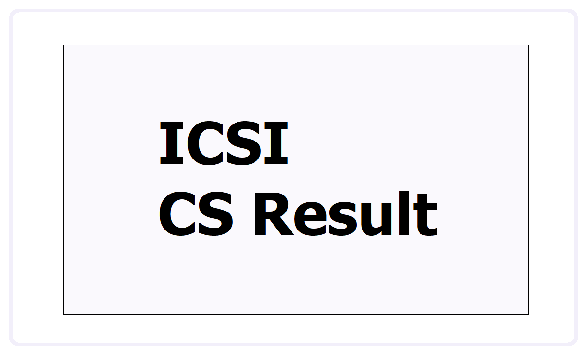 ICSI CS Result