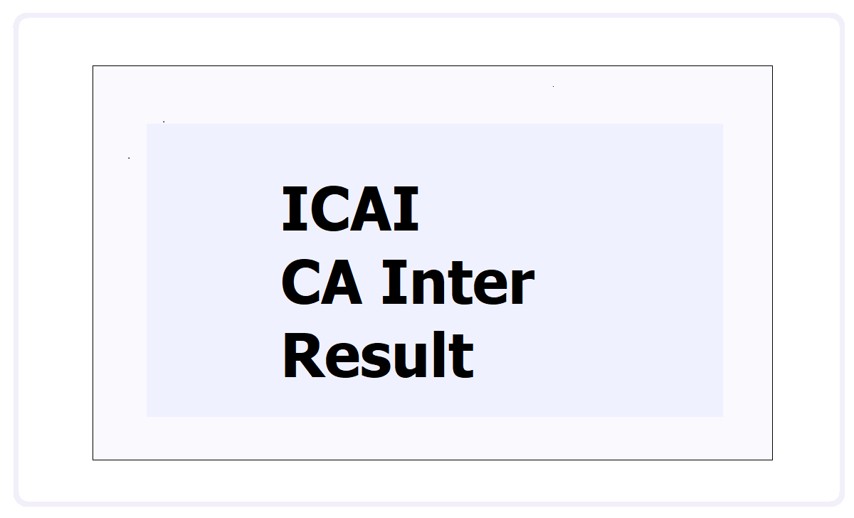 ICAI CA Inter Result